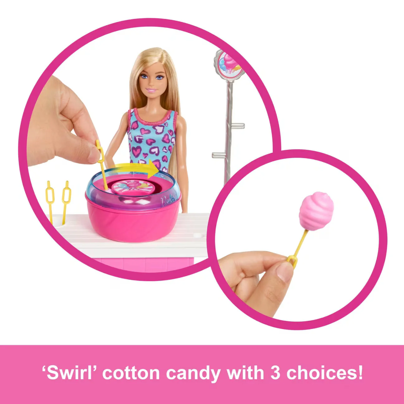 Barbie Beach Detectives Malibu Doll, Cotton Candy Game Playset & Accessories - Image 5