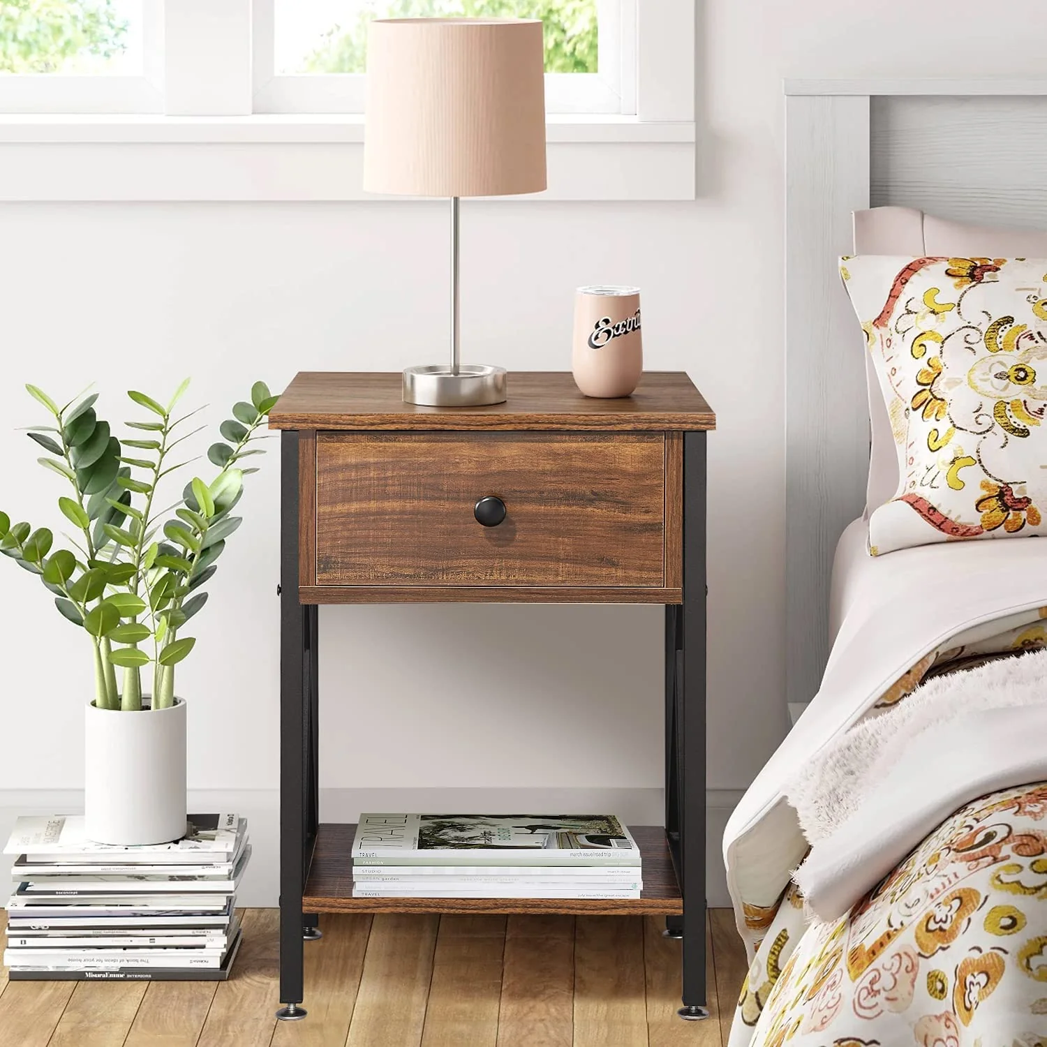 Bedside Table Nightstands with Drawer - Image 7