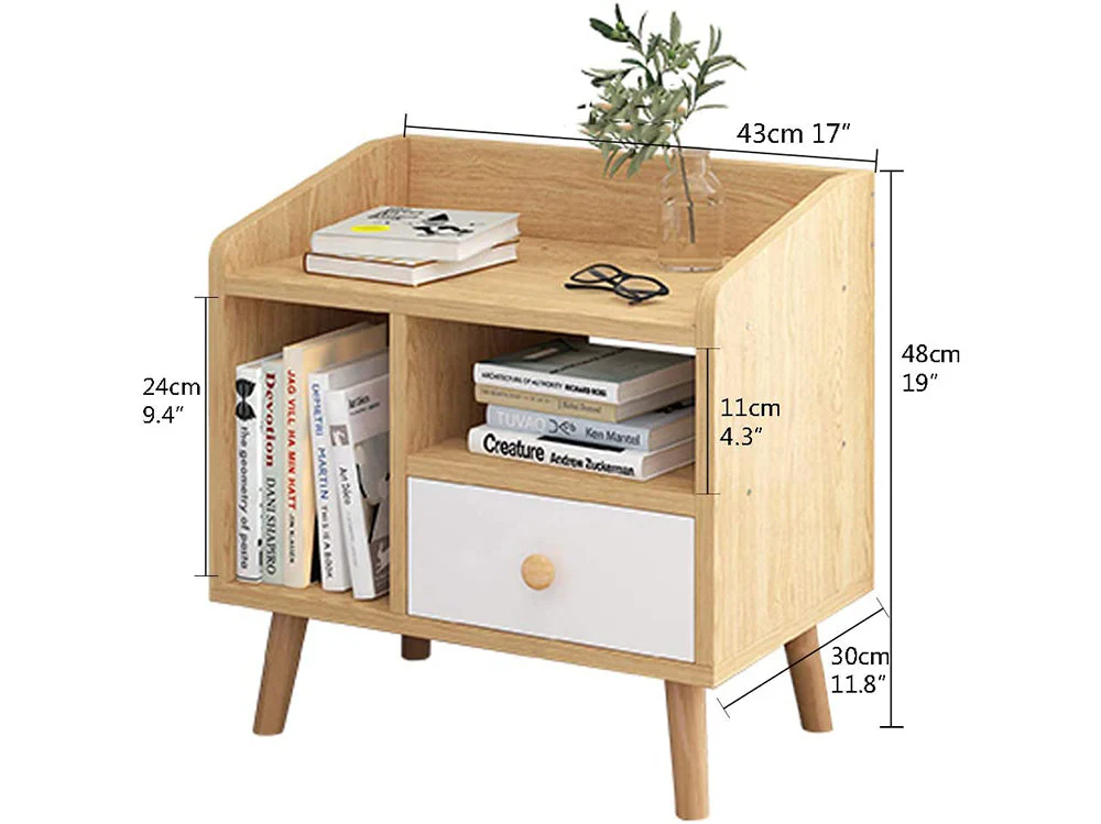 Bedside Table with Drawer - Image 4
