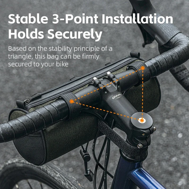 Bicycle Front Handlebar Cylinder Bike Storage Bag 2L - Image 4