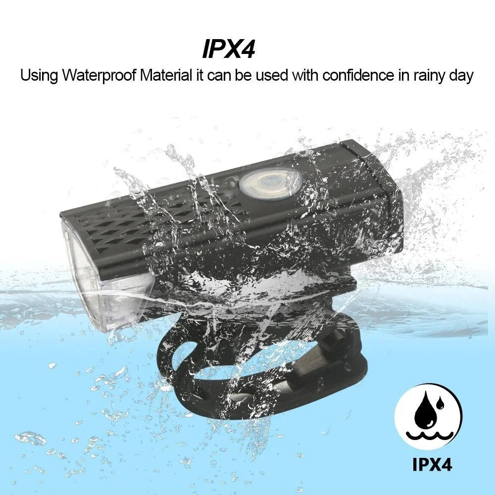Bicycle Headlight and Taillight Set USB Rechargeable Mini Bike Front and Rear Light - Image 3