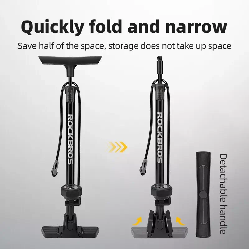 Bicycle Stand Pump High Pressure 150PSI with Gauge - Image 7