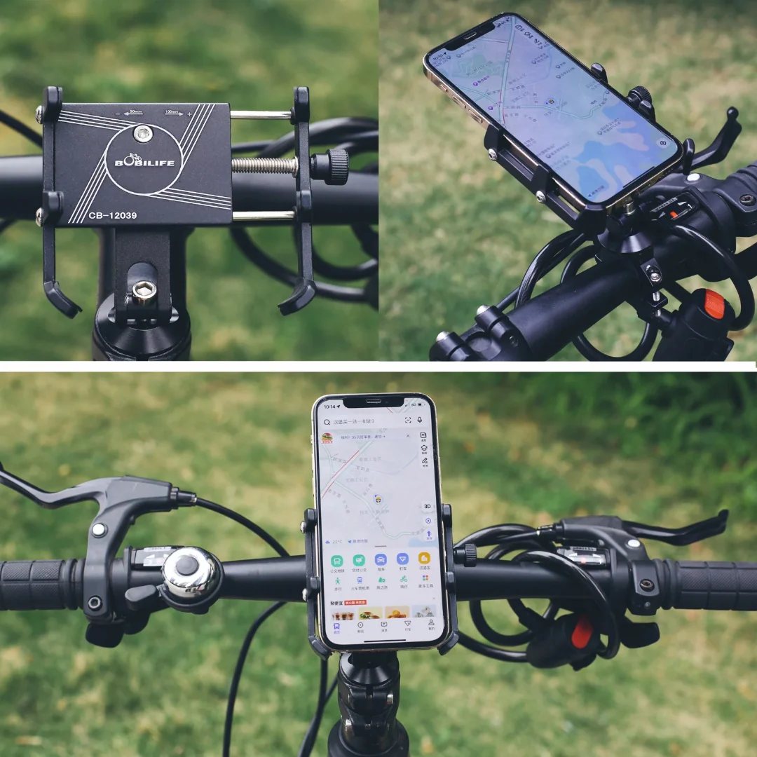 Bike Mobile Phone Holder Anti Sleep Rotating Mobile Phone Clamp (Black) - Image 3