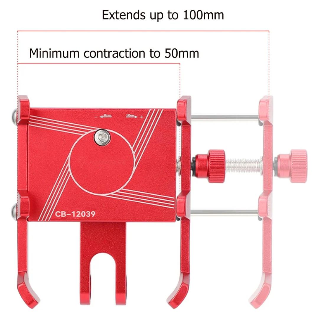 Bike Mobile Phone Holder Anti Sleep Rotating Mobile Phone Clamp (Red) - Image 5