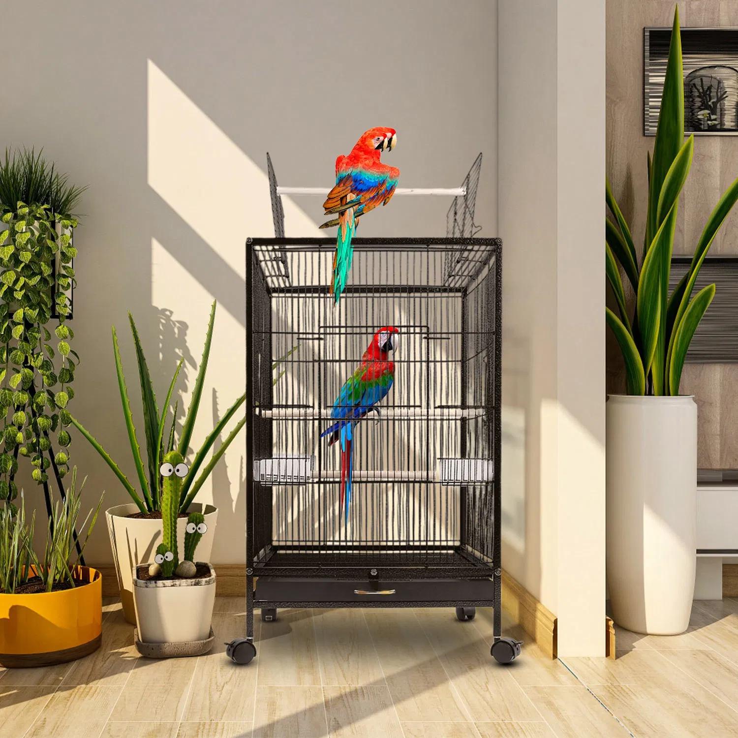 Bird Cage Parrot Aviary Perch Carrier - Image 5