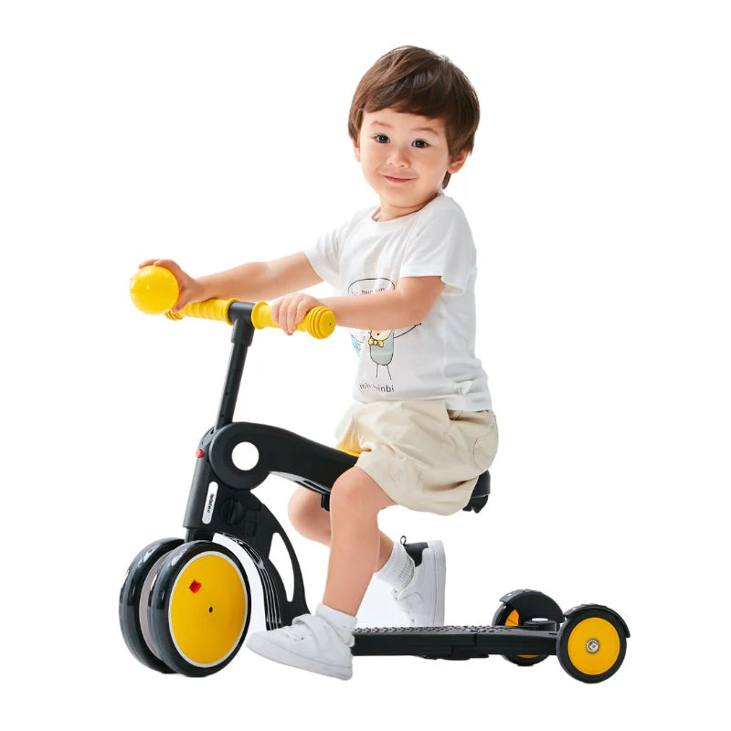 Birthday Gift Red Convertible 3-in-1 Balance Bike, Tricycle & Scooter  for Aged 1-3-6 Years Old - Image 5