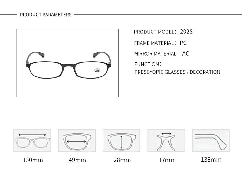 Black 4.0 Reading Glasses Readers Rectangular Business Plastic Frame Unisex - Image 8