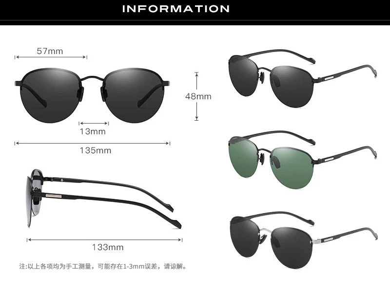 BLACK HD Polarized Lens Sunglasses Anti-Blue Ray Hydrophobic - Image 5
