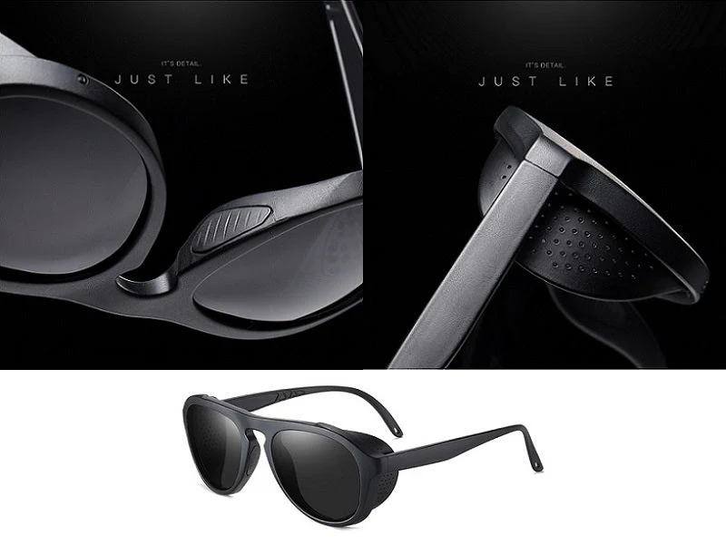 BLACK - HD Polarized Lens Sunglasses Anti-Blue Ray Hydrophobic - Image 5