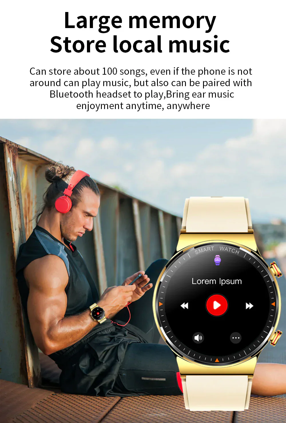 Black Smart Watch Leather Strap-Christmas Gift - Image 9