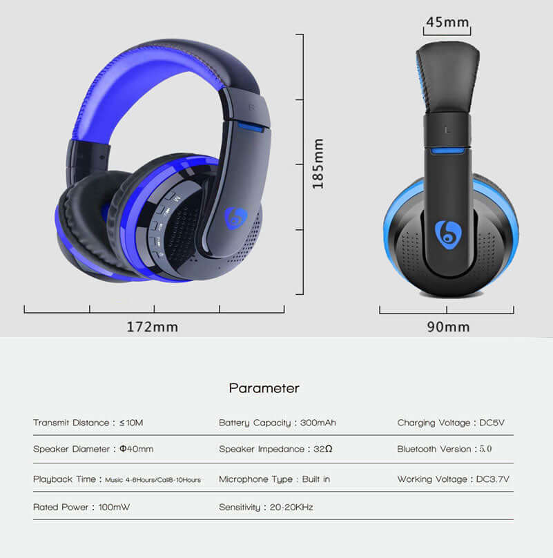 Bluetooth Headphones Wireless Headphones With Mic - Image 6