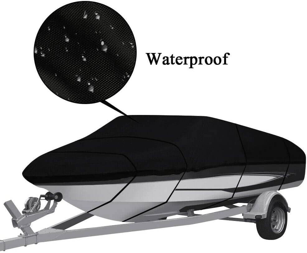 Boat Cover Heavy Duty – 600D Black Trailerable Boat Cover for 20–22ft V-Hull - Image 3