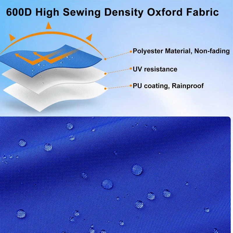 Boat Cover Heavy Duty – 210D Blue Trailerable Boat Cover for 17–19ft V-Hull - Image 3