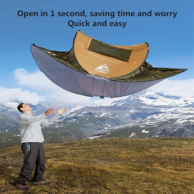 Boat-Shaped Pop-Up Camping Tent Large 260(L) x 150 (W) x 105(H)cm - Image 6
