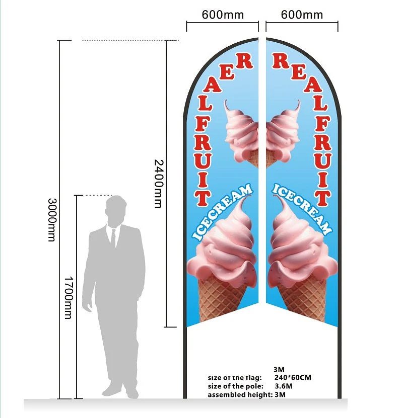 BODY & PAINT Pre-print Double Sided Feather Banner Flag Business Commersial - Image 10