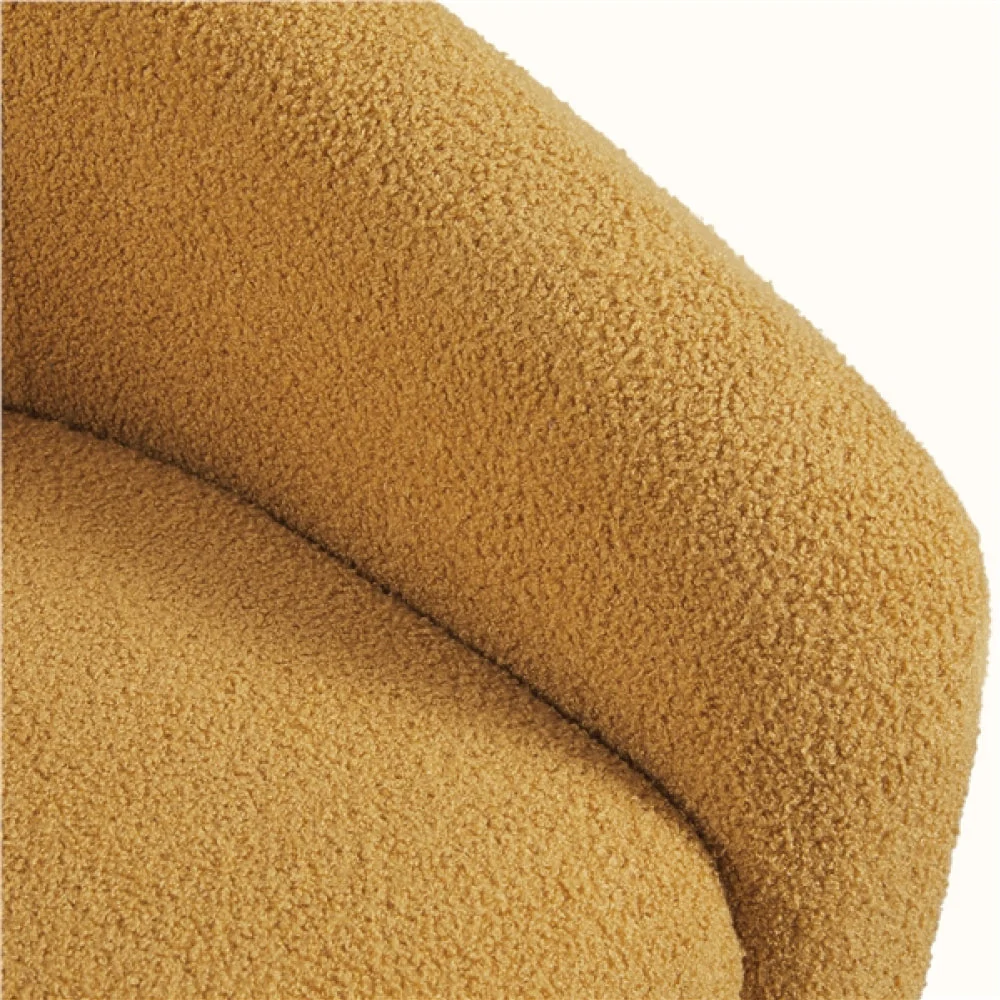 Boucle Club Chair Accent Barrel Chair - Image 7