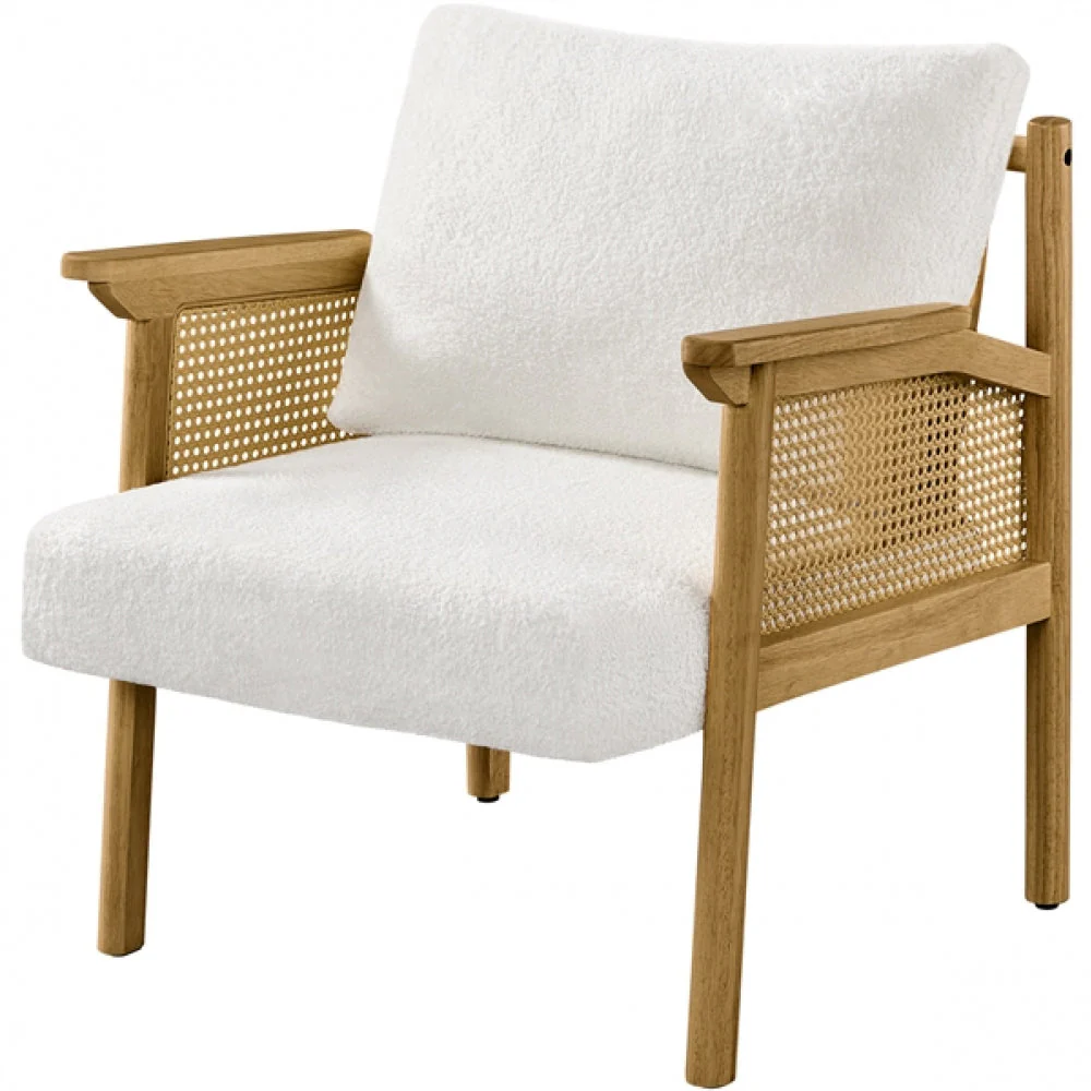 Boucle Upholstered Accent Chair Lounge Chair - Image 3
