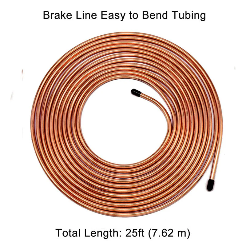 Brake Line Tubing Kit 3/16" OD 25 FT Coil Roll with Fittings - Image 7