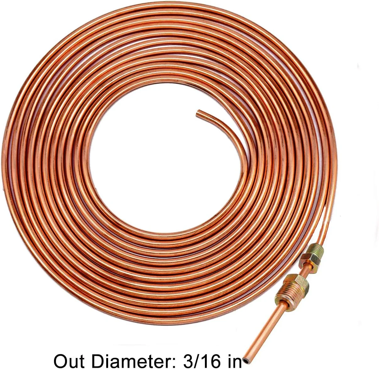 Brake Line Tubing Kit 3/16" OD 25 FT Coil Roll with Fittings - Image 9