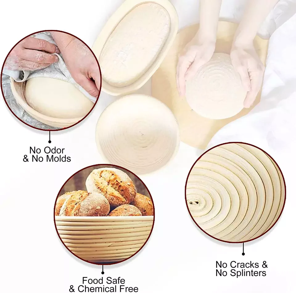 Bread Proofing Basket Set, Banneton Bowl - Image 7