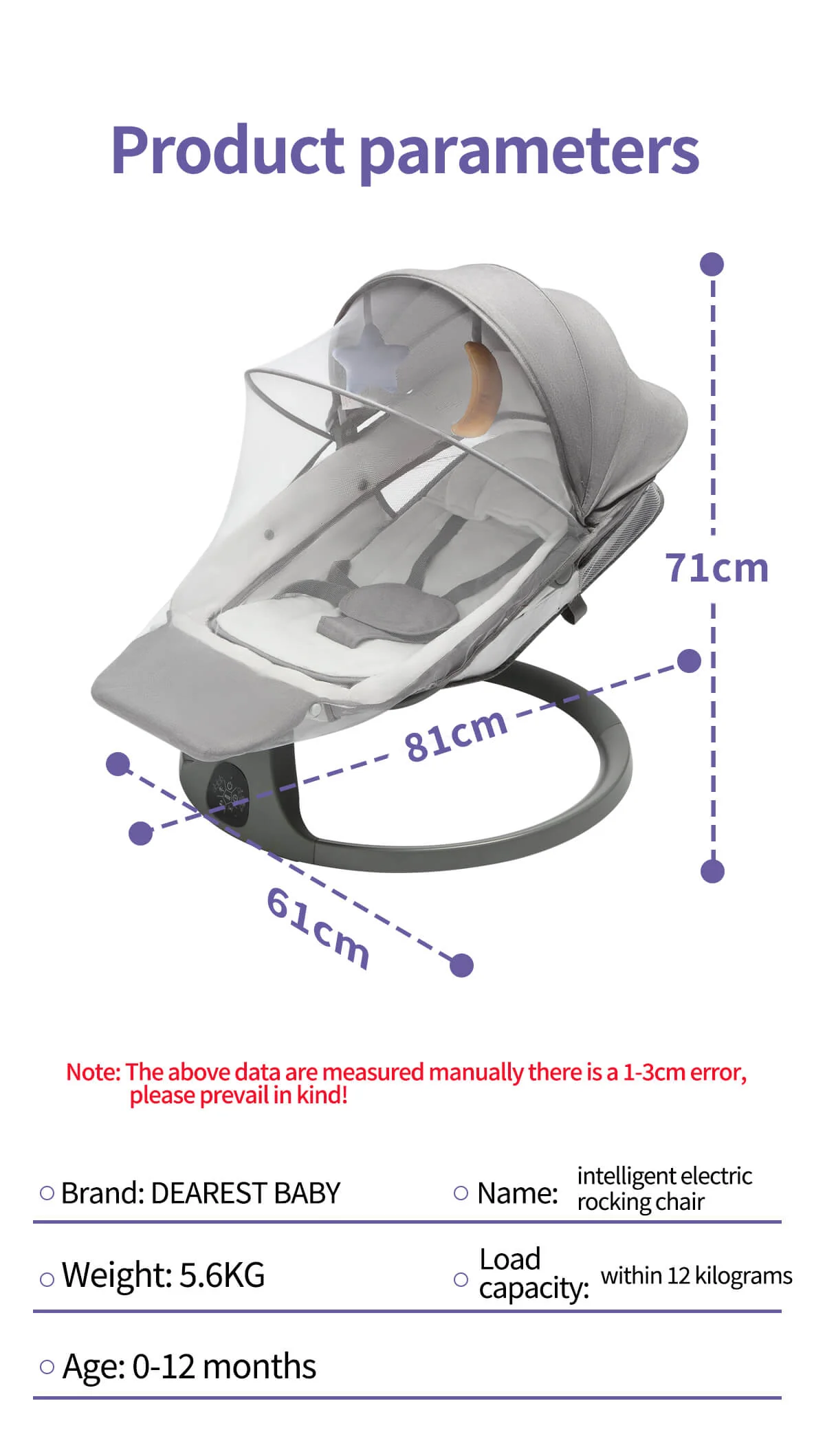 Electric Baby Bouncer Swing and Rocker NZ – With Dining Tray & Footrest Design - Image 17