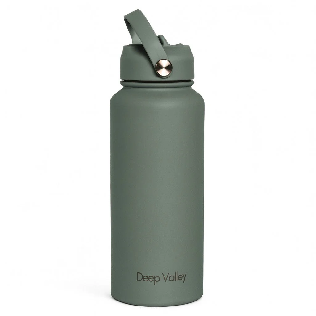 Bundle: Pea Green 1L Insulated Bottle + Black DayTrip Mini Bag - Image 6