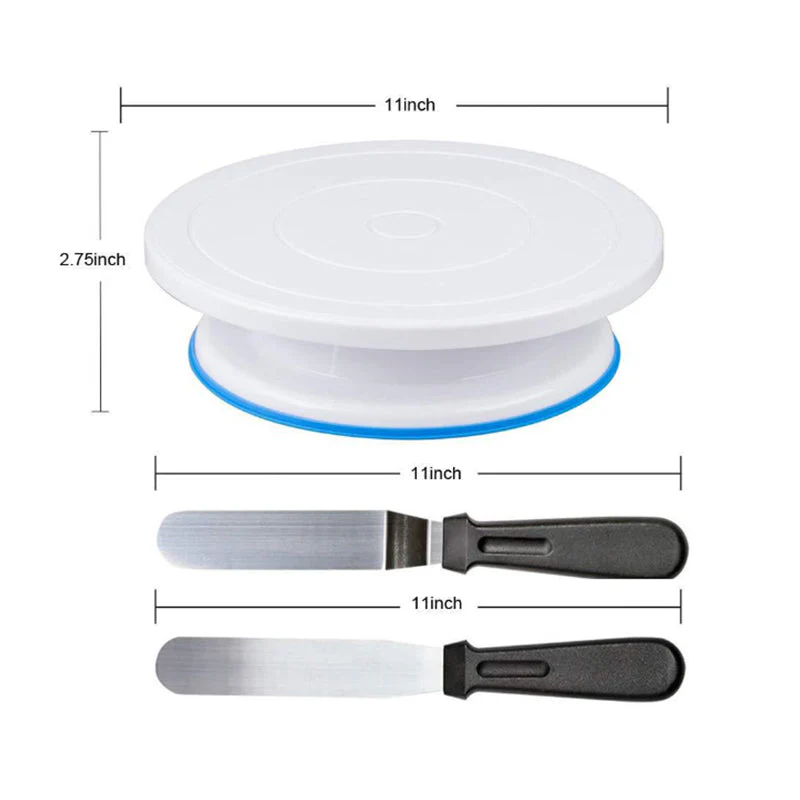 Cake Decorating Kit Cake Turntable Bakeware Set Pastry Tube Fondant 175pcs - Image 2