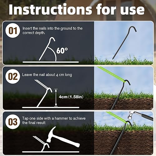 Camping Pegs – 10pcs Aluminium Alloy Tent Stakes - Image 3