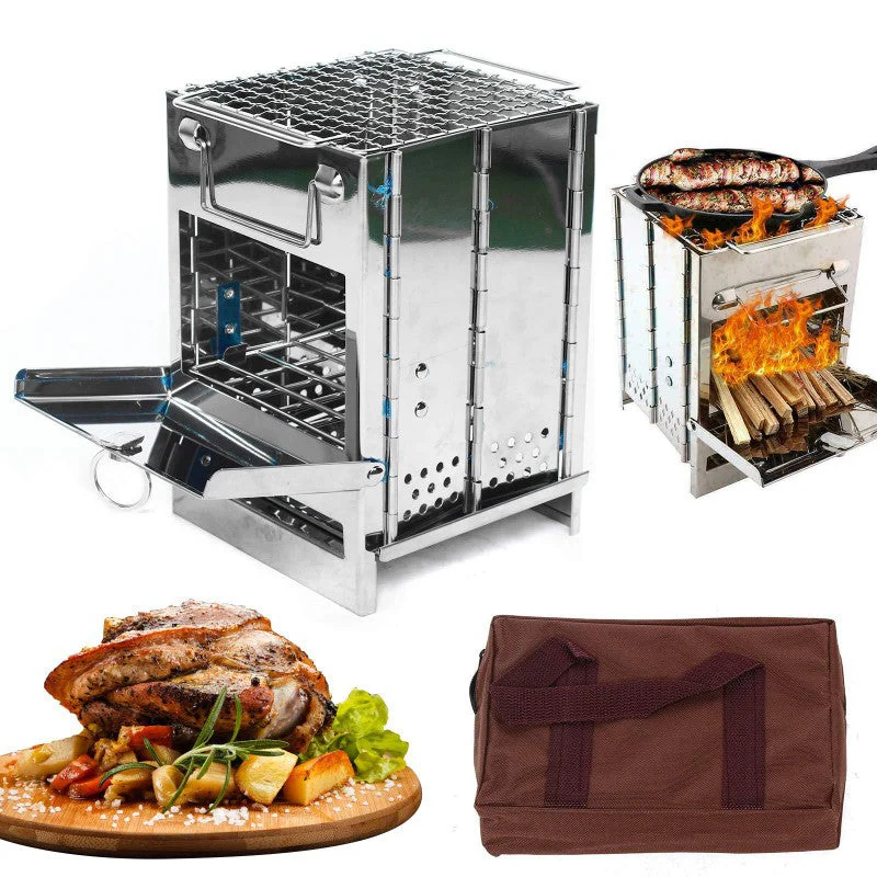 Camping Stove Camp Wood BBQ Grill - Image 2