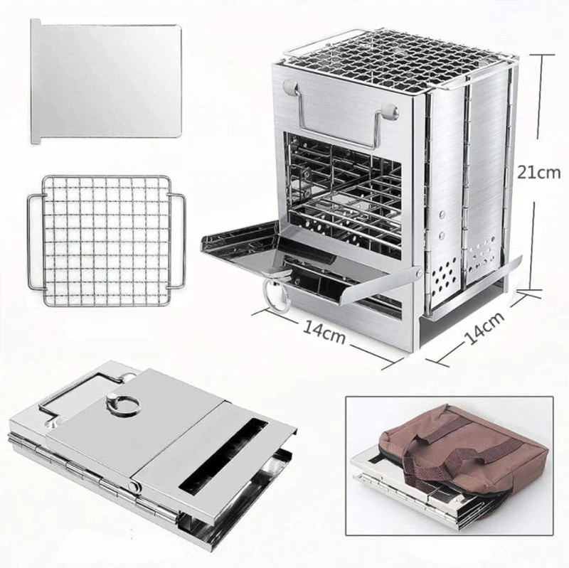 Camping Stove Camp Wood BBQ Grill - Image 4