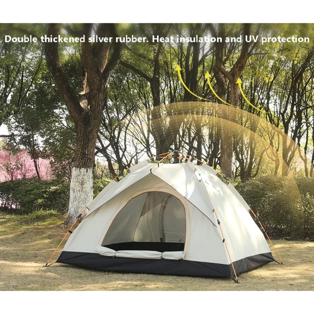 Camping Tent 3-5 Person Family Tent (Beige) - Image 2
