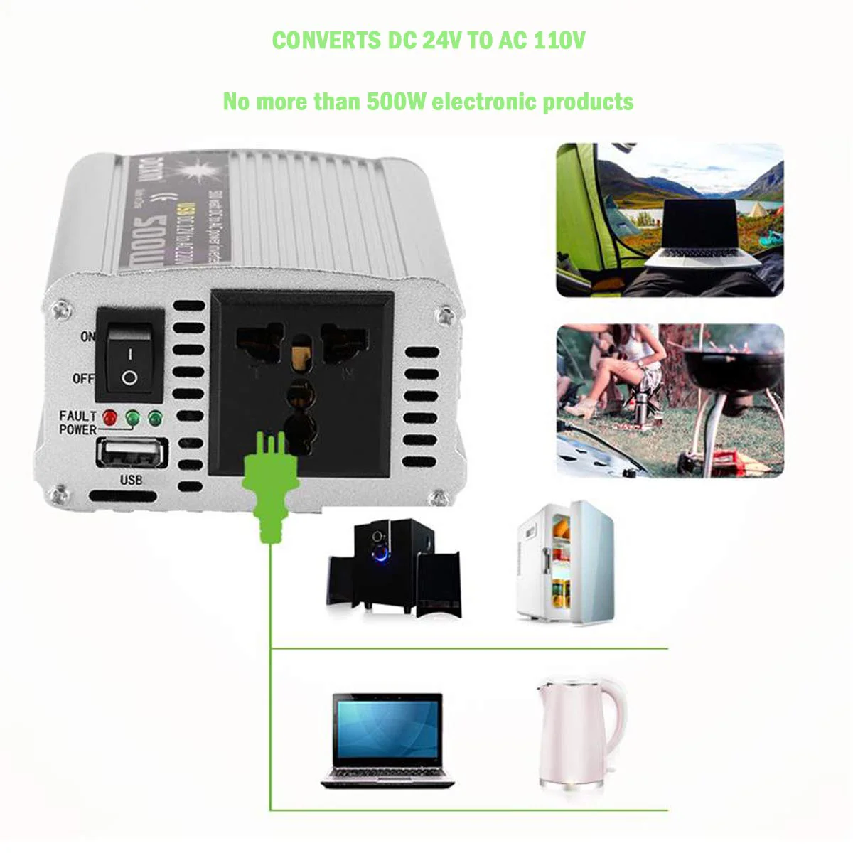 Car inverter 12V to 220V 500W - Image 10