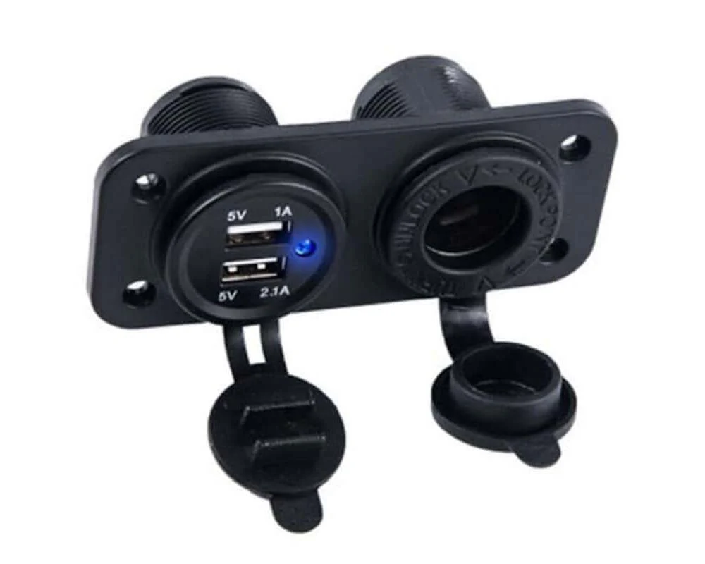 Car Plug Lighter Socket Usb Ports 12V - Image 9