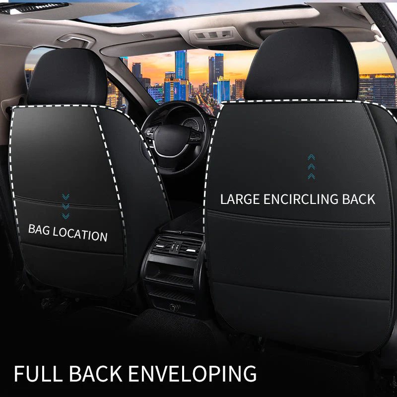 Car Seat Cover Faux Leather Cushion 5 Seater Full Set Front Rear Premium Quality - Image 3