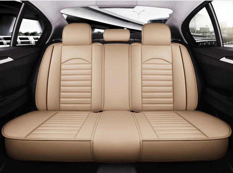 Car Seat Cover Faux Leather Cushion 5 Seater Full Set Front Rear Premium Quality - Image 3