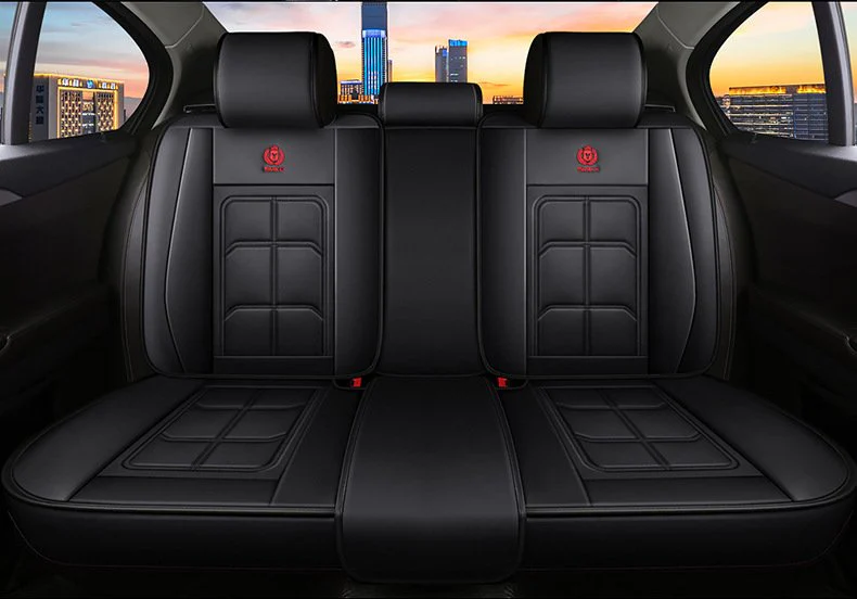 Car Seat Cover Faux Leather Cushion 5 Seater Full Set Front Rear Premium Quality - Image 2