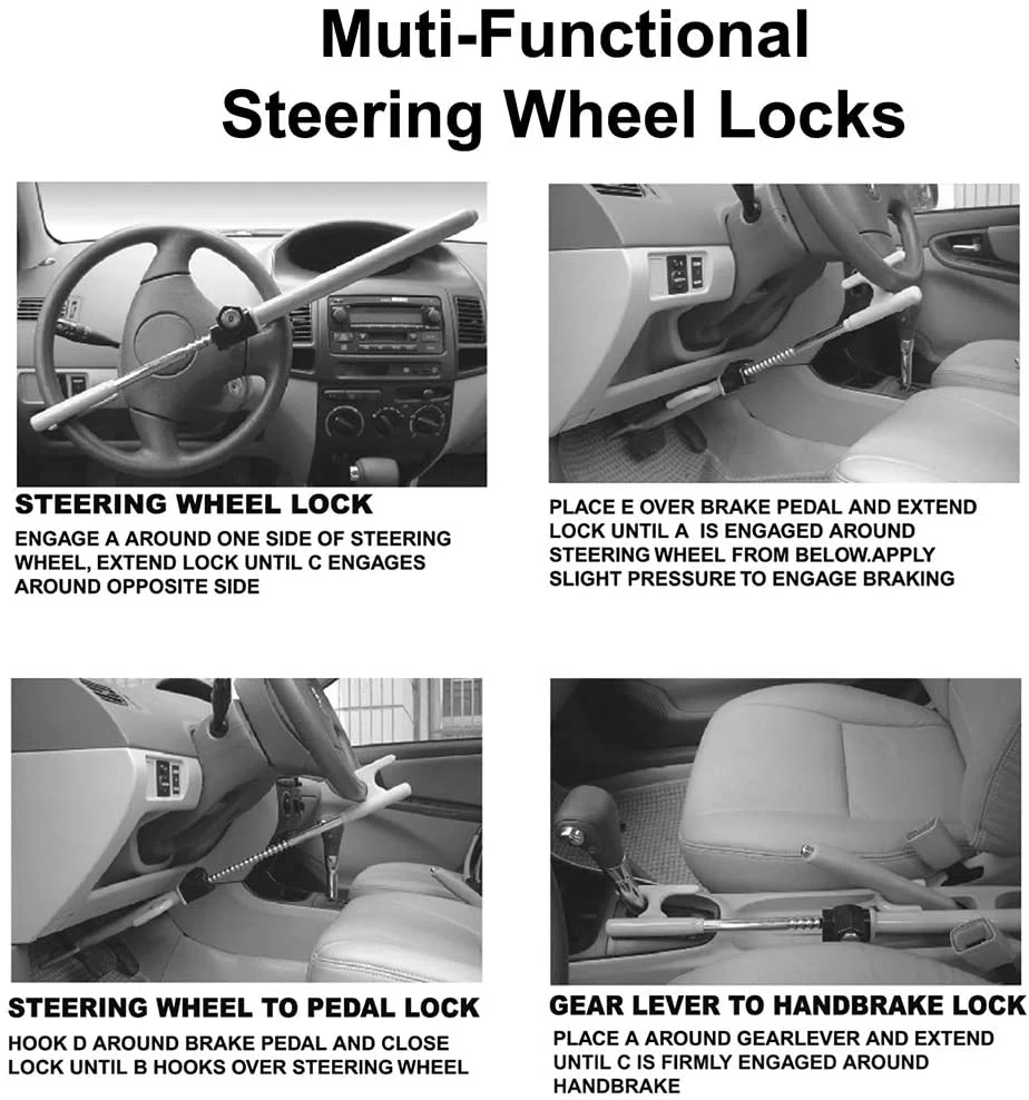 Car Steering Lock Universal Fit Steering Arm Lock - Image 10