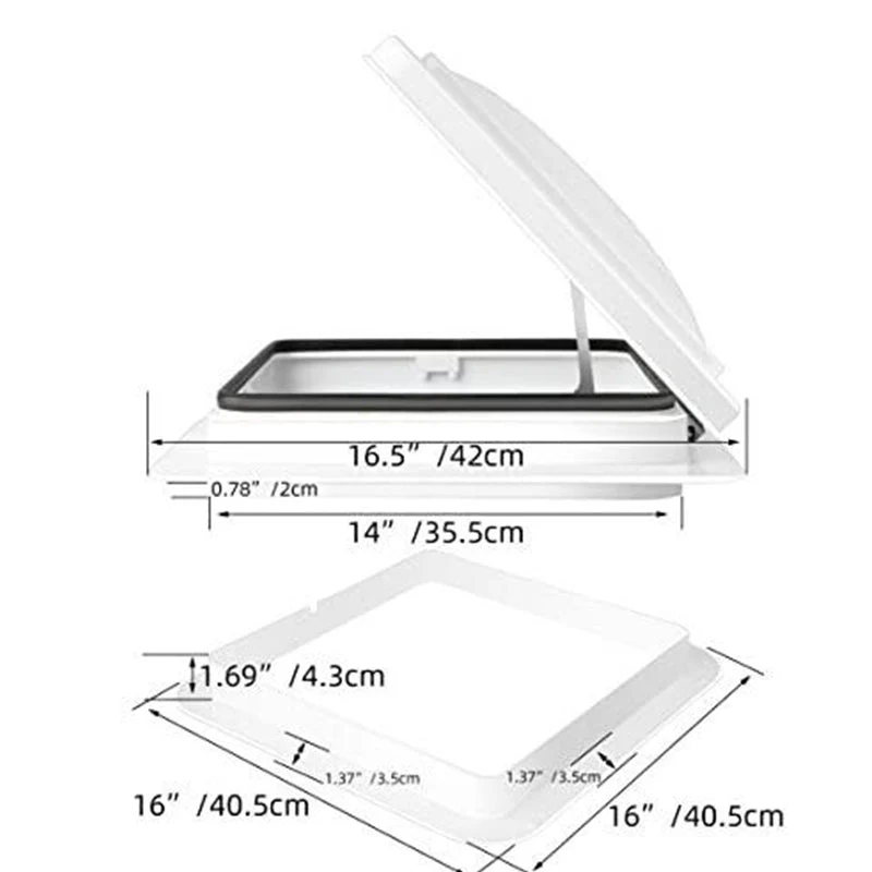 Caravan Roof Vent RV Shower Hatch - Image 6