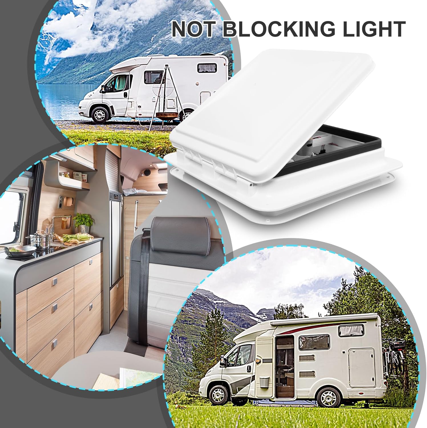 Caravan Roof Vent RV Shower Hatch - Image 10