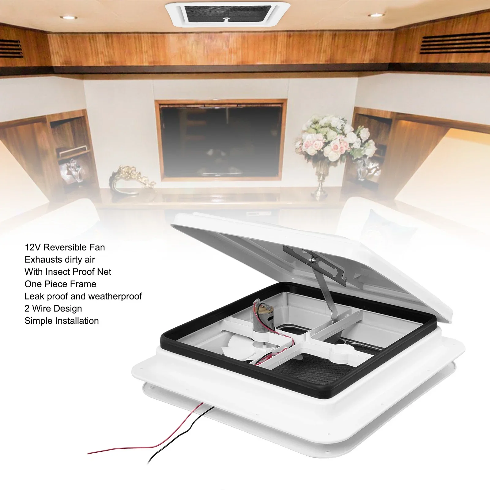 Caravan Roof Vent RV Shower Hatch - Image 9