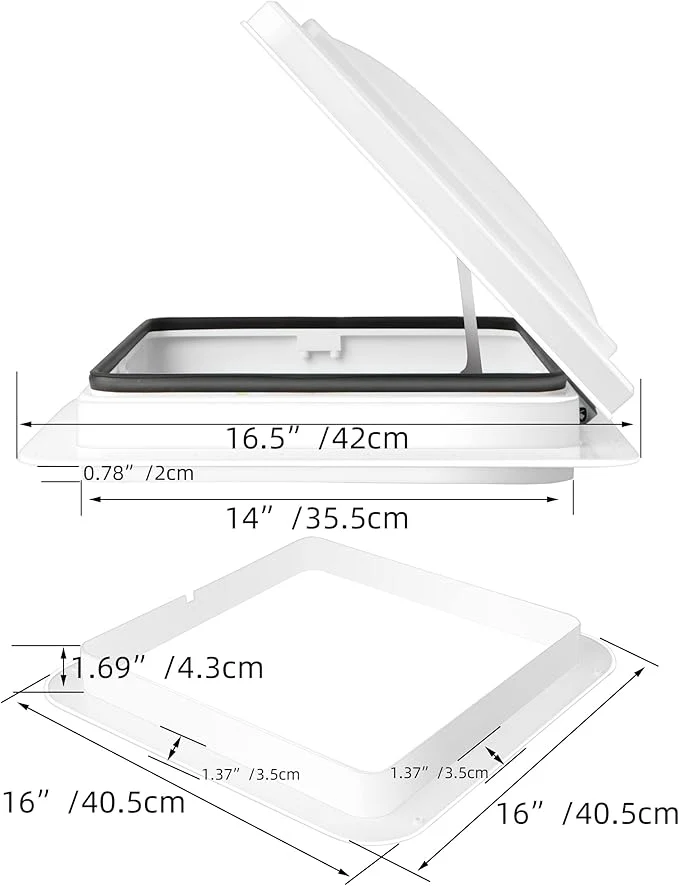 Caravan Roof Vent RV Shower Hatch - Image 2