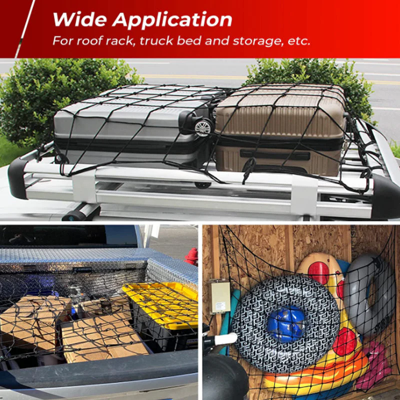 Cargo Net for Roof Rack Heavy-Duty Mesh Square Elasticated Bungee Netting - Image 4