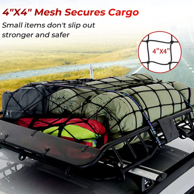Cargo Net for Roof Rack Heavy-Duty Mesh Square Elasticated Bungee Netting - Image 8