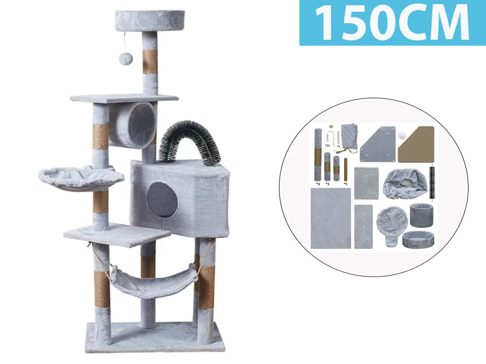 Cat Toys Pet Cat Tower Condo Cat Tower 150 CM Promo - Image 3