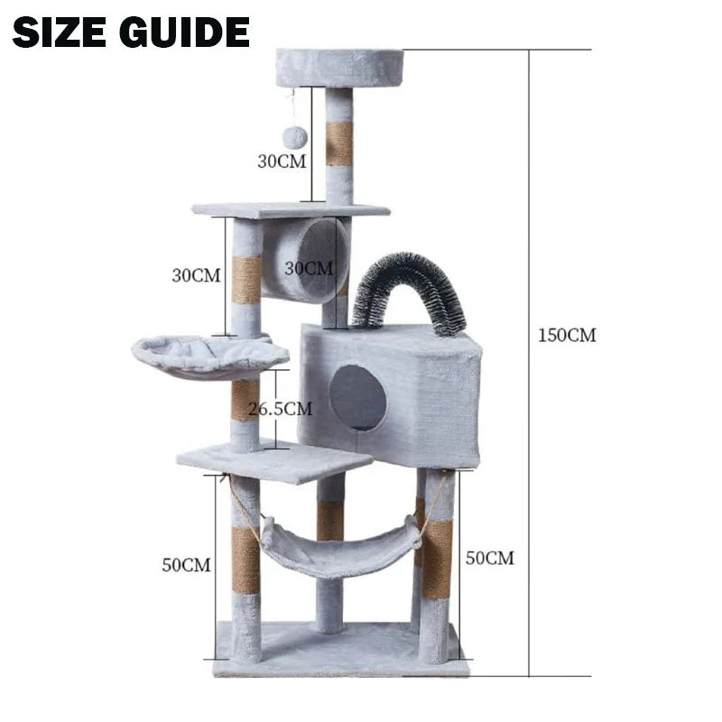 Cat Toys Pet Cat Tower Condo Cat Tower 150 CM Promo - Image 9