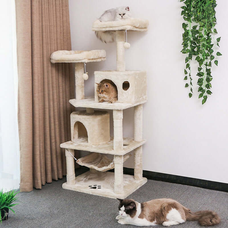 Cat Tree 150CM with Scratching Posts Hammock - Image 3