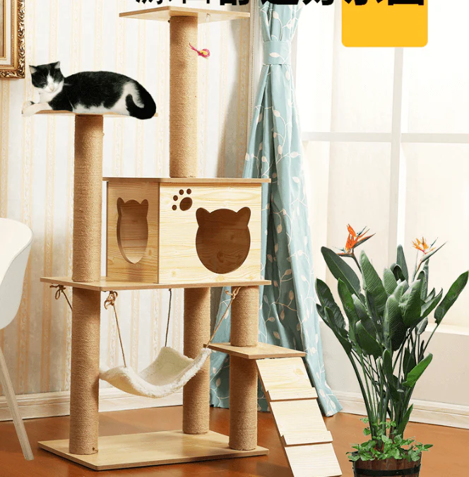 Cat Tree House Condo Furniture Cat Climbing Frame Cat Claw Board - Image 6
