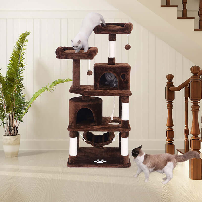 Cat Tree House Scratching Post Tree Play House - Image 4