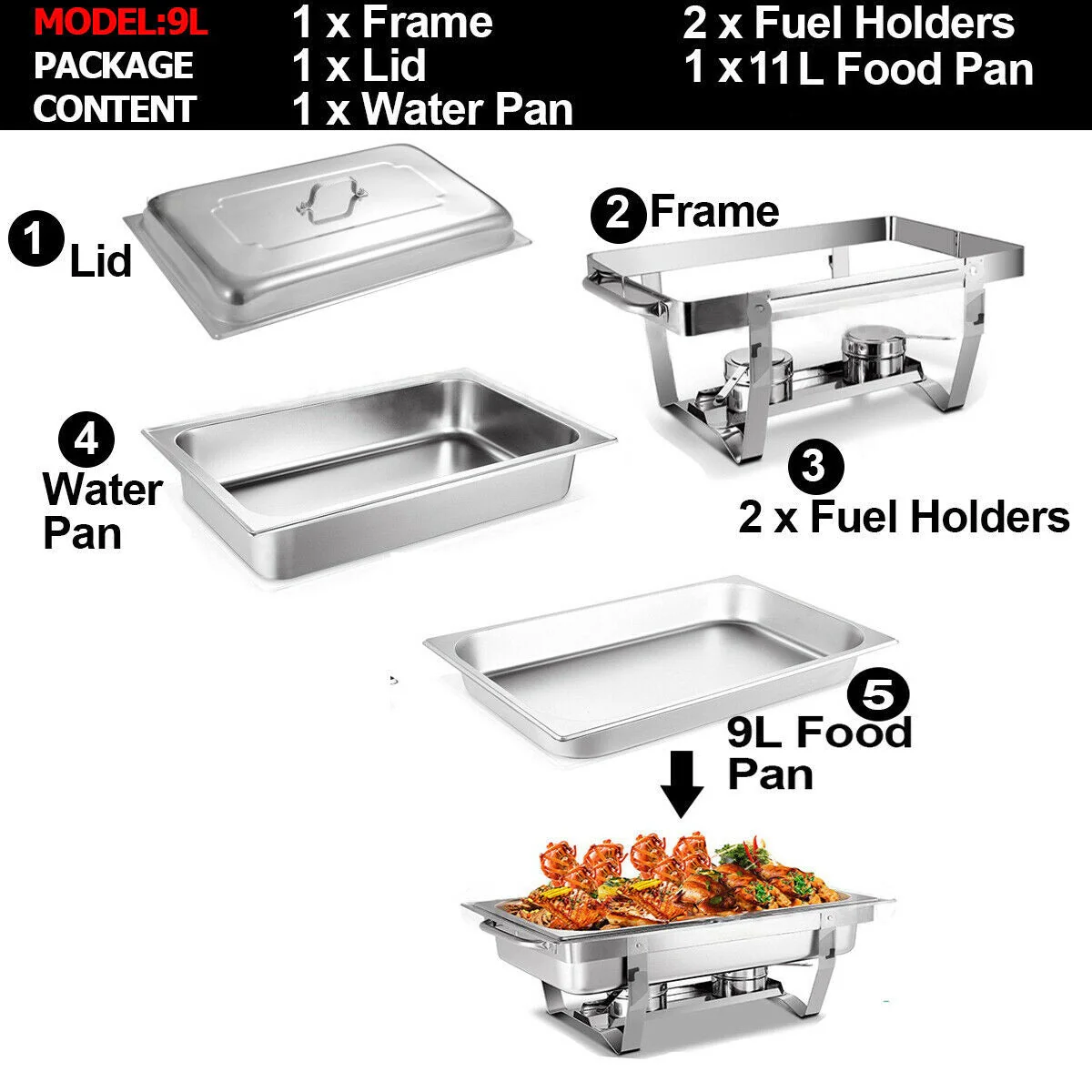 Chafing Dish Food Warmer Stove 11L - Image 21