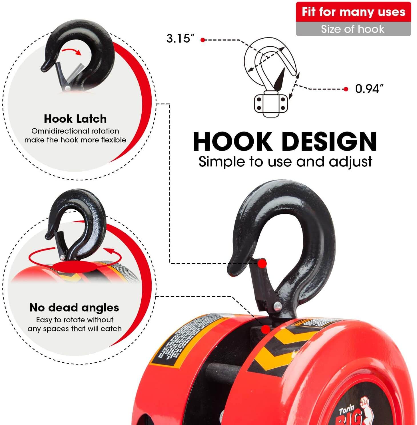 Chain Block &amp; Tackle Hoist 2T 3M - Image 3